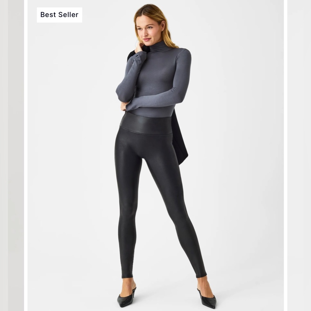 New with tags, SPANX faux leather leggings